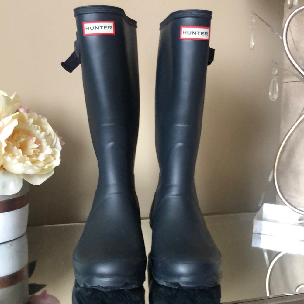 HUNTER Blue Original Tall Rain Boots - Picture 4 of 11